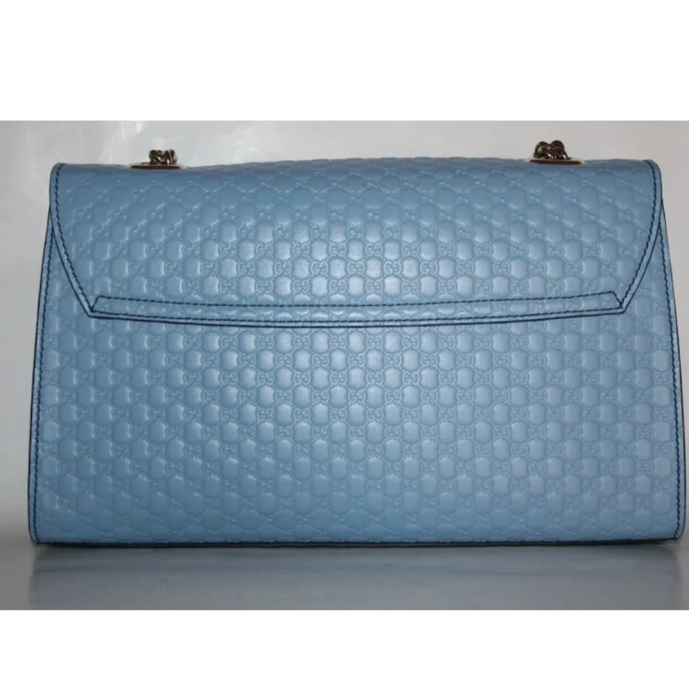 Gucci Guccissima Blue Emily Large Shoulder Bag - Picture 3 of 7